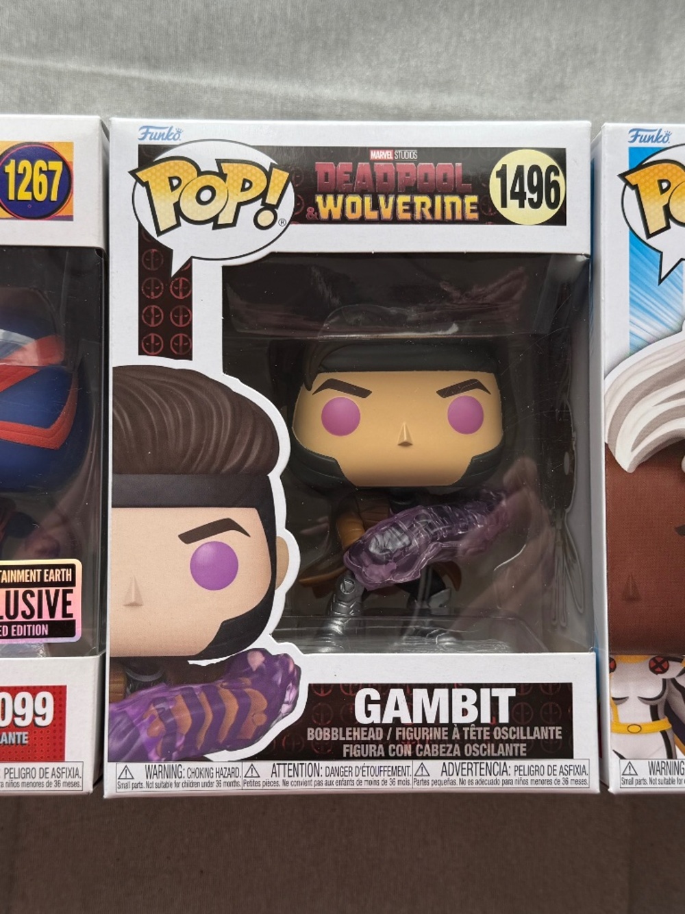 Funko Pop Marvel X-Men Bundle Gambit Storm Spider-Man 2099 Lot #1267 #1496 #1539